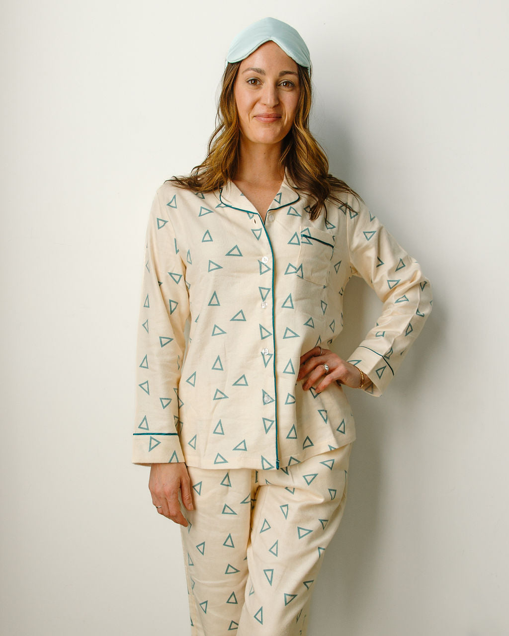 Evergreen Elegance Flannel Long Sleep Set